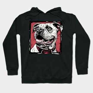 Retro Art American Bully Dog Lover Hoodie